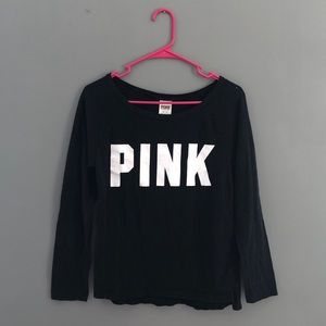 PINK XS Black Long Sleeved Shirt